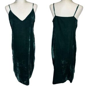 Cupcakes and Cashmere Green Velvet Slip Dress size M